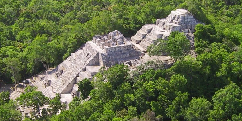 Ruins of Calakmul in Mexico